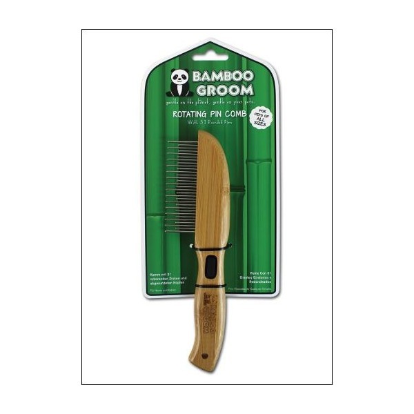 Bamboo -- Entwirrungskamm mit 31 rotierenden Zinken und abgerundete