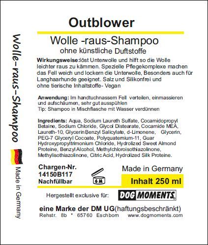 Outblower Wolle -raus-Shampoo